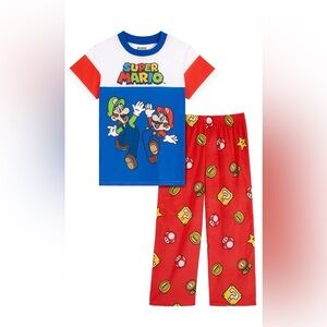 Nintendo Super Mario Kids Pajama Set - Red and Blue